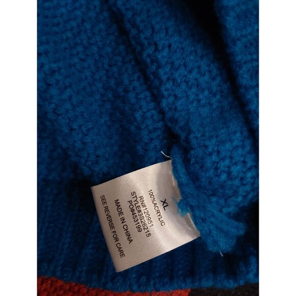 NEW HIPPIE ROSE Women's Oversized Cropped Cobalt Blue Cable Knit Sweater. XL - Picture 5 of 11